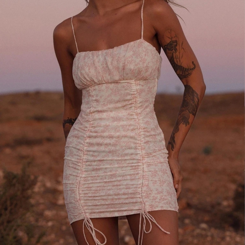 Princess Polly Ivy Hollow Ruched Mini Dress Size